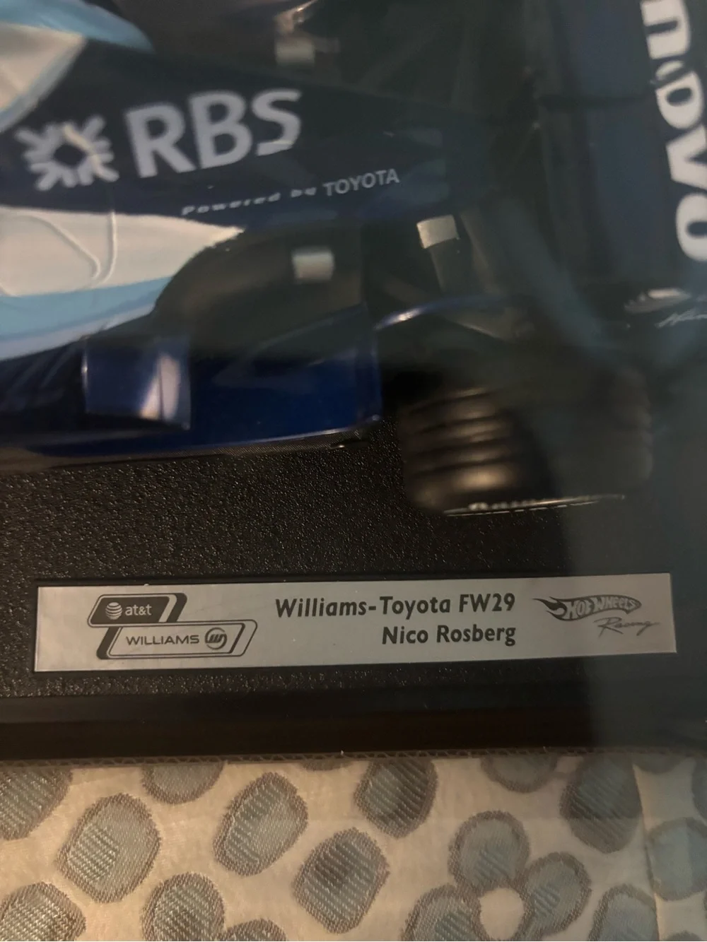 Hot Wheels Racing Williams F1 Model Car - Blue & White Nico Rosberg, Rare 2007